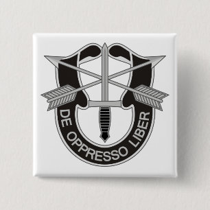 Special Forces SF De Oppresso Liber 2 Inch Square Button