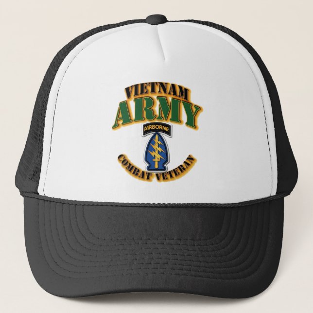 Special Forces Vietnam - Combat Vet. Trucker Hat (Front)