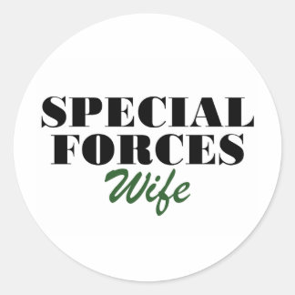Special Forces Wife Classic Round Sticker