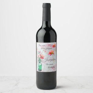 Special Friend Birthday Party  Wine Label