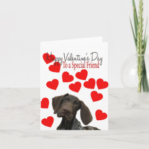 Special Friend Glossy Grizzly Valentine Puppy Love Holiday Card