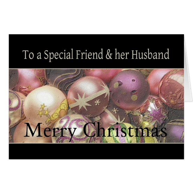 Special Friend & her Husband Merry Christmas card (Front Horizontal)