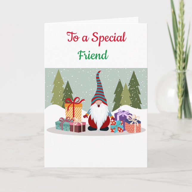 SPECIAL FRIEND MAKES CHRISTMAS SPECIAL FOR ME  HOLIDAY CARD (Front)