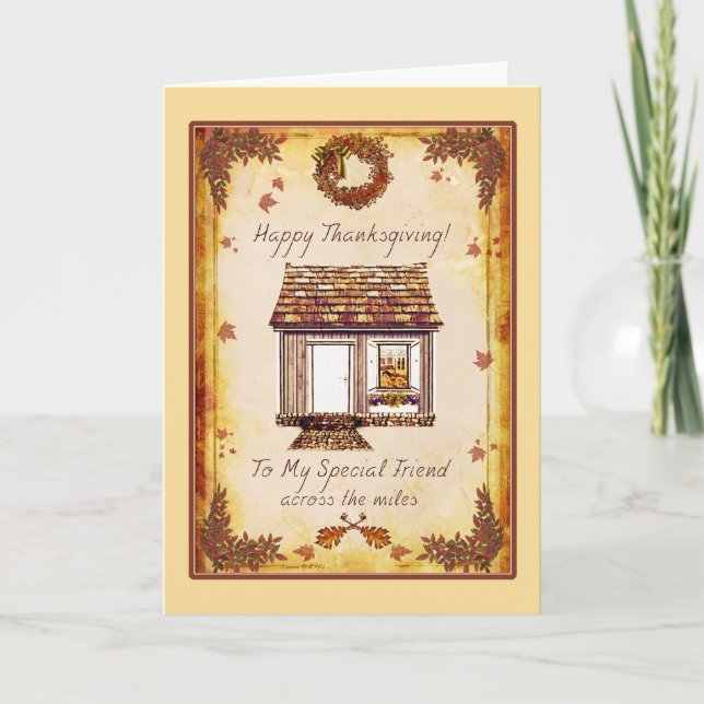 Special Friend Thanksgiving Across the Miles Card (Front)