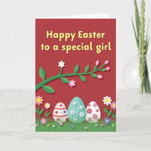 Special Girl Easter Wishes Card