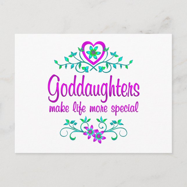 Special Goddaughter Postcard (Front)