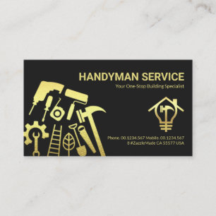 Special Gold Handyman Tools #ZazzleMade Business Card