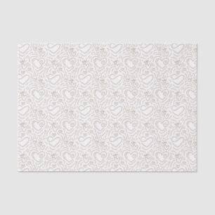 Special Golden Heart tissue paper for Valentine
