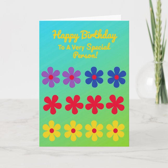 Special Gradient Birthday Card (Front)