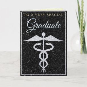 Special Graduate Silver Glitter Medical Card