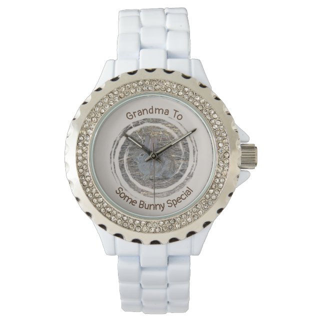 Special Grandma Cute Rabbit Brown Bunny Nana Watch (Front)