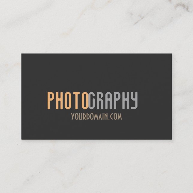 Special Grey Photographer Artist Business Card (Front)