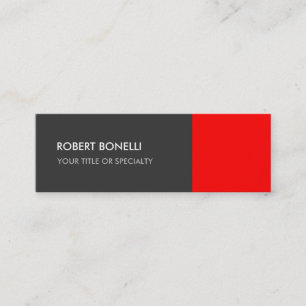 Special Grey Red Unique Elegant Standard Mini Business Card