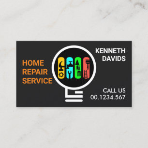 Special Handyman Tools Bulb Business Card