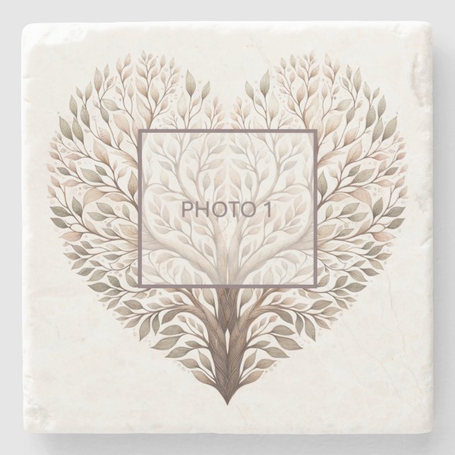 Special Heart Photo Stone Coaster (Front)