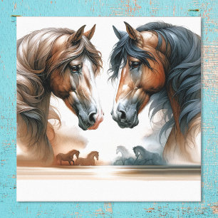 Special Horses Brown Canvas Print
