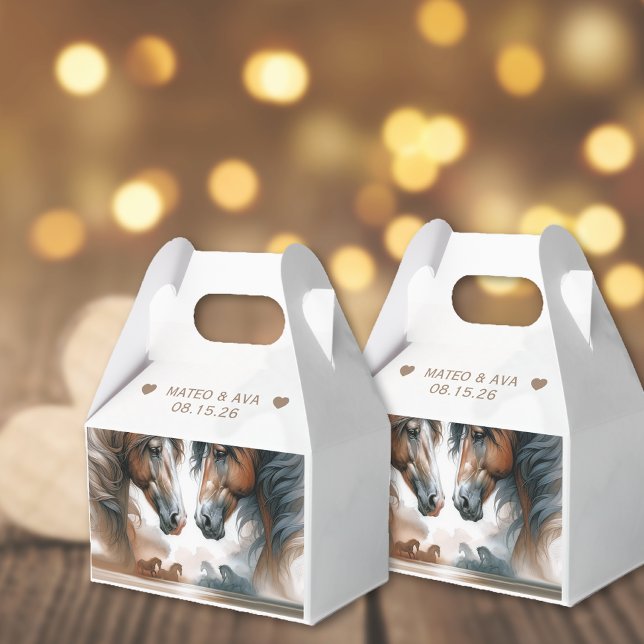 Special Horses Nature Wedding  Favor Box (Creator Uploaded)