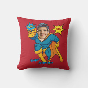 Special Kids 🌟 Greatest Superhero Comic Kid's Throw Pillow