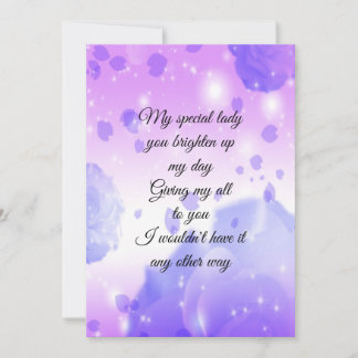 Special lady card