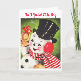 Special Little Boy Holiday Card