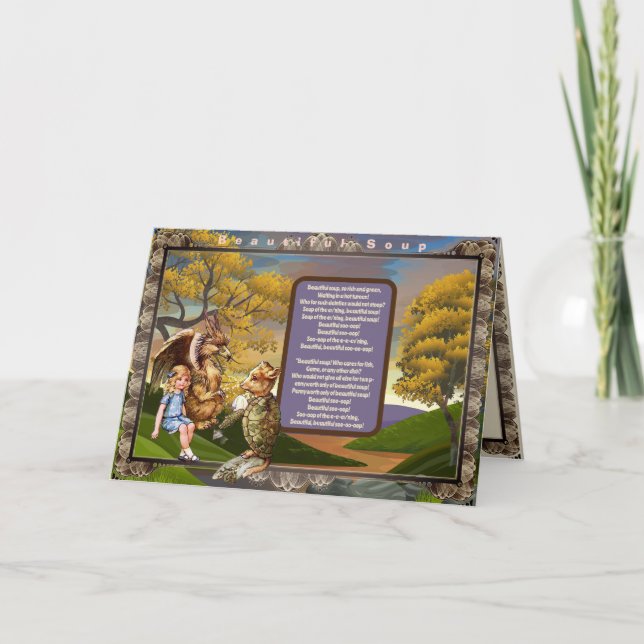 Special Looking Glass Beautiful Soup Song   Thank You Card (Front)