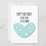 Special Lovely Message For Birthday From Son  Card<br><div class="desc">Are you looking for the perfect idea for your Mom or dad on his/her birthday? If so,  this "Happy Birthday from your little man" could be the perfect birthday card for his/her! The design On Birthday it's a wonderful way to express your love for your parents.</div>