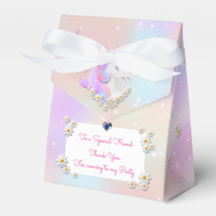 Special Magical Pink Unicorn Birthday Favor Box