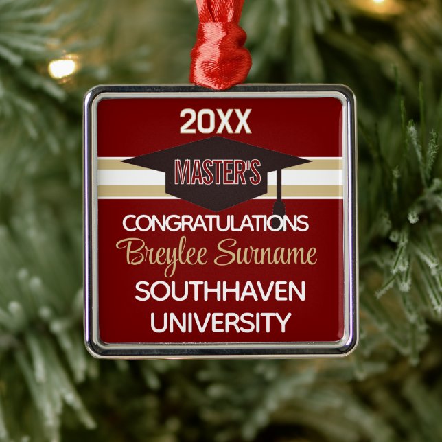 Special! Master Degree  Metal Ornament (Tree)