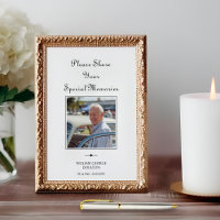Special Memories Memorial Service Guest Book Sign
