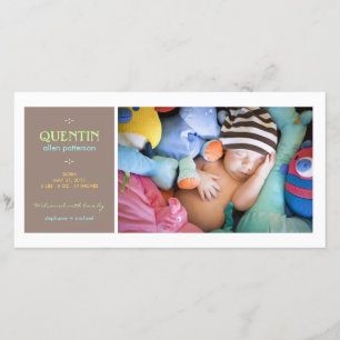 Special Moment Photo Baby Boy Birth Announcement