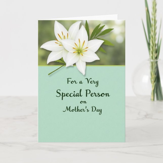 Special Mothers Day Linen Card (Front)