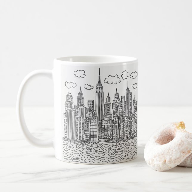 special mug for Manhattan Skyscrapers (With Donut)