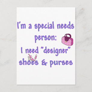 Special Needs - Designer Shoes & Purses Postcard