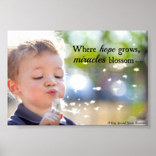Special Needs Miracles Blossom Poster