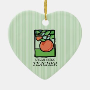 Special Needs Teacher Thank You, Apple Ceramic Ornament