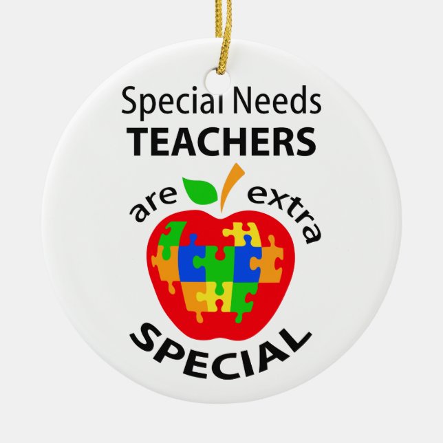 Special Needs Teachers Ceramic Ornament (Front)