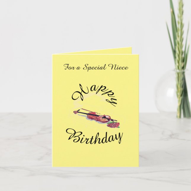 Special Niece Birthday Card : Music Of Love (Front)