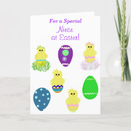 Special Niece Colourful Easter Card