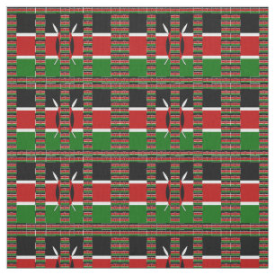 Special Occasion Black Red Green Kenya Fabric