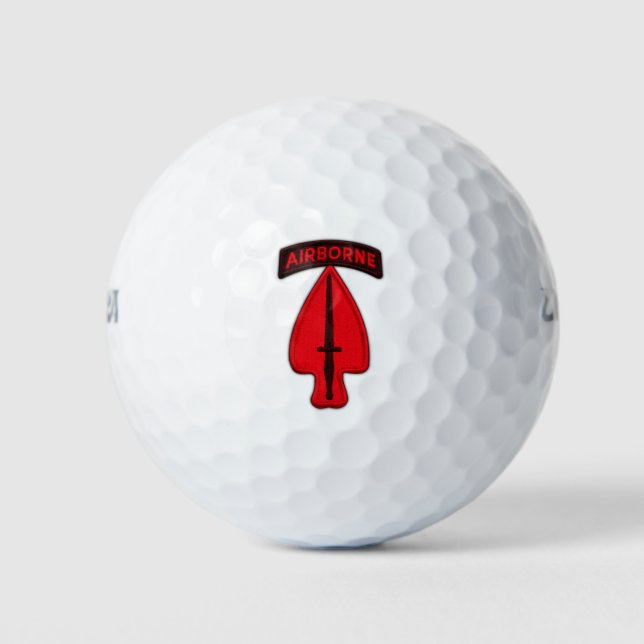 Special ops usasoc soc sof veterans vets patch golf balls (Front)