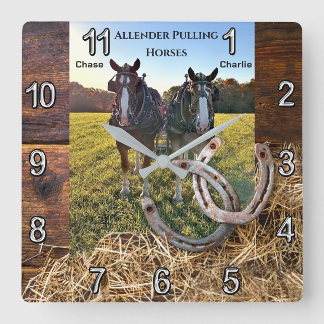 Special Order, Chase and Charlie Horse Clock (Front)