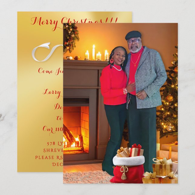 Special Order, Christmas Anniversary Invitations (Devant / Derrière)