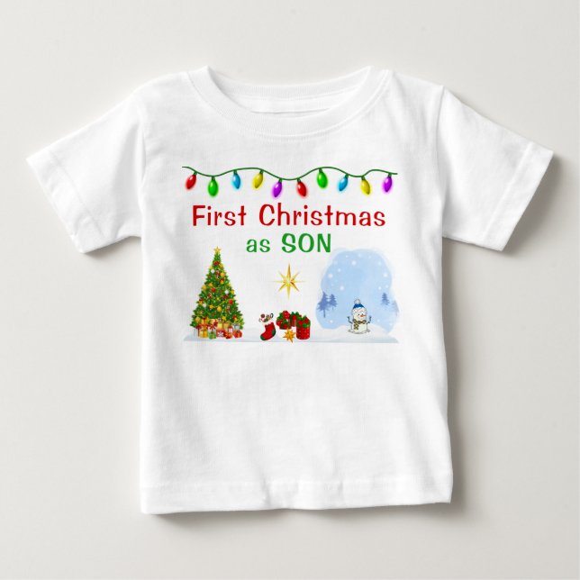 Special Order First Christmas as Son Shirt (Front)