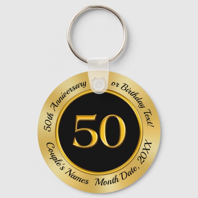 Special Order for Cheryl 50th Anniversary keychain (Front)