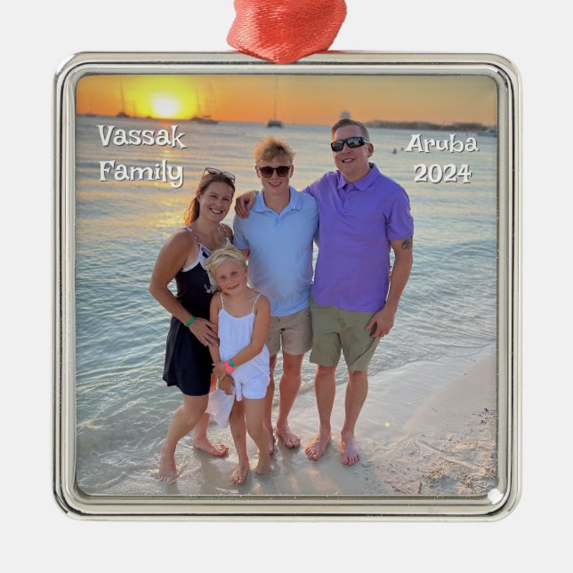 Special Order for Vassak Family. Photo Ornament (Front)