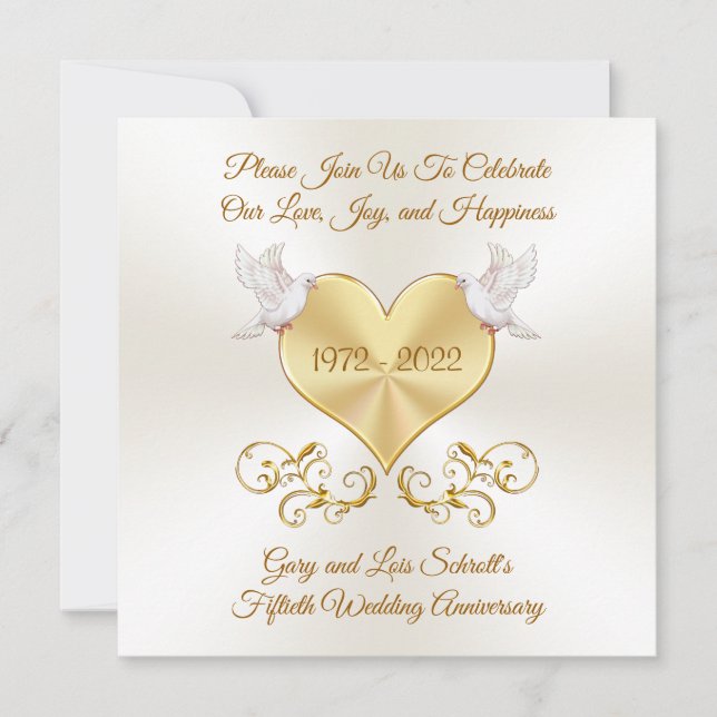 Special Order Lois, 50th Anniversary Invitations (Front)