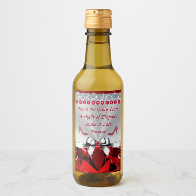 Special Order, Mini Beverage Labels for Jean (Front)
