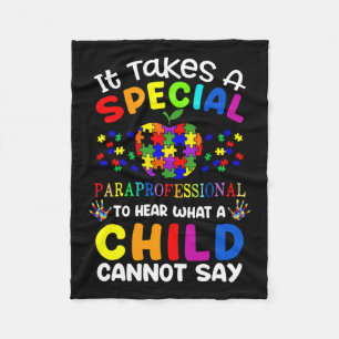 Special Paraprofessional Autism Awareness  Fleece Blanket