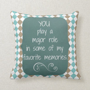 Special People and Favourite Memories Quote Throw Pillow
