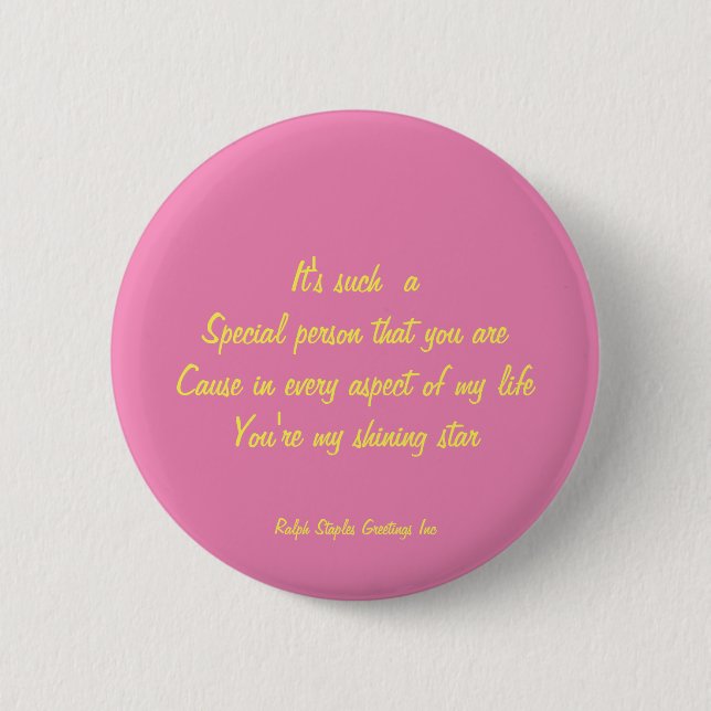 Special person 2 inch round button (Front)